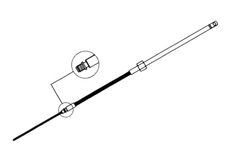 4635806 M58 Steering Cable 11 feet 3.36 m