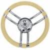 4641711_3 Stainless Steel steering wheel Ray Polyurethane grip Grey 350mm