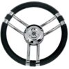 4641713_ Stainless Steel steering wheel Ray Polyurethane grip Grey 350mm