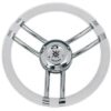 4641713_1 Stainless Steel steering wheel Ray Polyurethane grip Grey 350mm