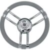 4641713_2 Stainless Steel steering wheel Ray Polyurethane grip Grey 350mm