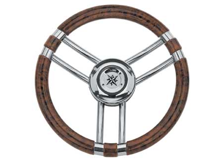4641713_4 Stainless Steel steering wheel Ray Polyurethane grip Grey 350mm