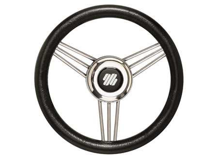 4641735_1 Stainless Steel Steering wheels Ultraflex V25 with Polyurethane grip Black 350mm