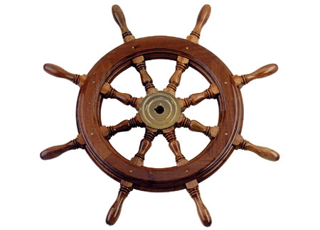 4645030 Mahogany Helmsmann wheel 370mm