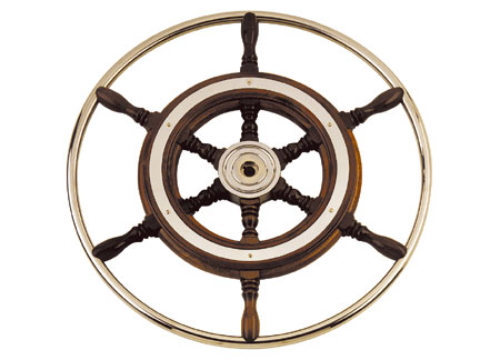 Mahogany helmsmann wheel with Stainless Steel grip 800mm