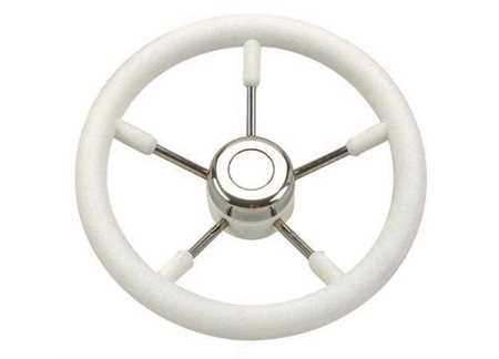 4645836_2 Steering wheel Riviera with white polyurethane Grip 400mm