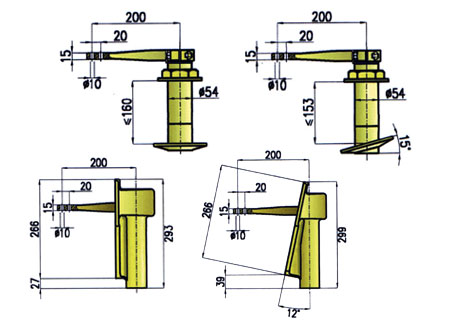 4700506_ Bronze Rudder Tor Marine P11 520 x 260mm