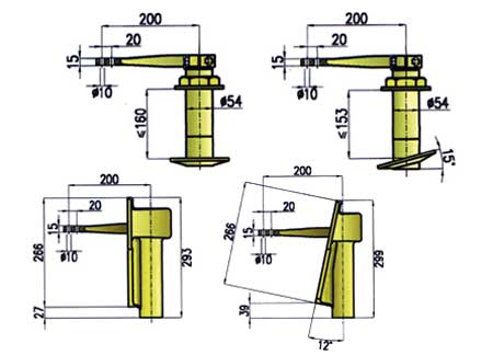 4700507_ Bronze Rudder Tor Marine P13 570 x 280mm