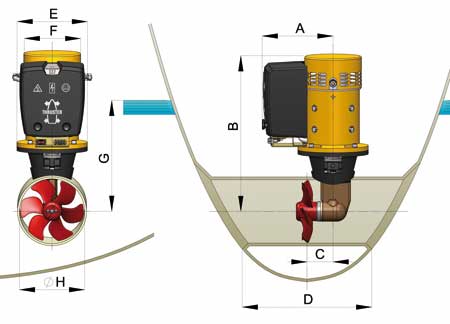 4730060_ Bow Thruster Vetus 75kgf 12V