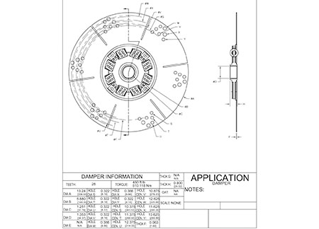 4809207_08mod Sachs 8 damper plates (white springs) 336mm R&D Marine