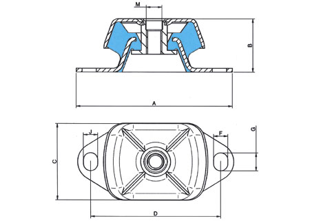 4810017_ Engine Shock Absorber-Marine Engine Mounts M M16 280KG