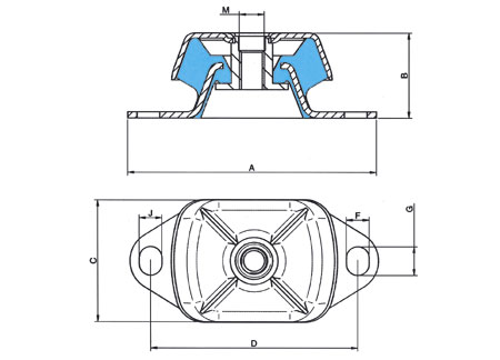 4810026_ Engine Shock Absorber-Marine Engine Mounts S M12 95KG