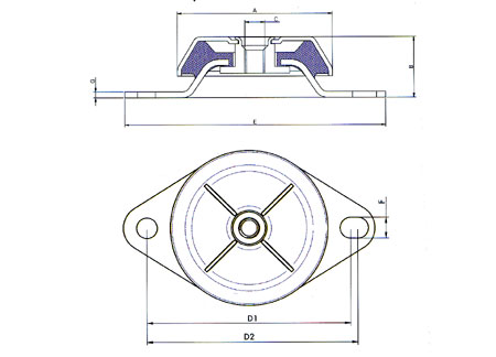 Engine Shock Absorber-Marine Engine Mounts  ROUND L M16
