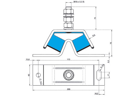 Engine Shock Absorber-Marine Engine Mounts  Y M16 120KG