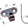 Stainless Steel Stamped Hook 33x19x12mm