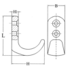4848446_1 Stainless Steel Thin Hook 39x17x31mm