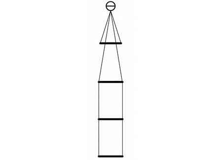 Pack scaletta Ceredi Hidden Safety Ladders 3+1 Steps Rear Nut