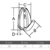 5050570_2 Stainless Steel Flush Hook 80x25mm