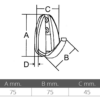 5050571_1 Stainless Steel Flush Hook 75x25mm