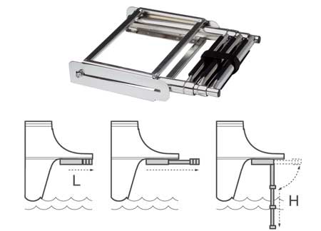 505304_ In Cage Retractable Telescopic Ladders 4 Steps ( 31 x H115cm)