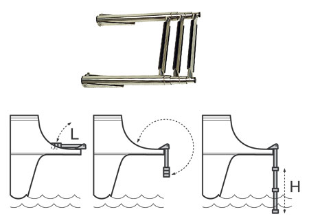 505403_ Telescopic Ladders 3 steps for Platform 29 x H88cm