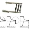 505434_ Stainless Steel Telescopic Ladders 4 steps 20 x H115cm