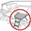511501_ Tinox Platform 500x460mm with 3 steps Ladder