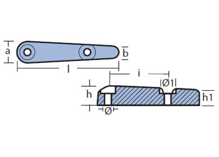 5124100_ Bar anode for Arneson drives 186mm