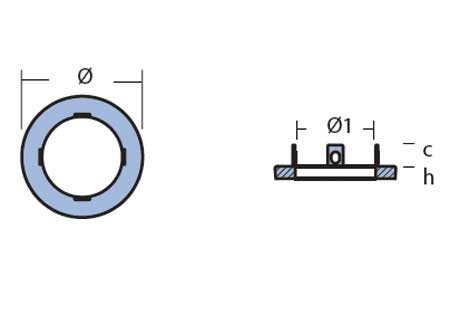 5124702_ Anode for Kamewa JET FF 375S/CLASS V2000 160 x 17 mm