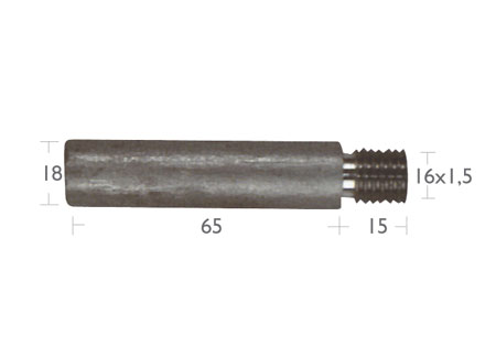 5127013 Zink Anode for Cummins Engine 18 x 65mm