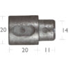 5127031_ Aifo-Fiat engine (20x20mm) pencil anodes