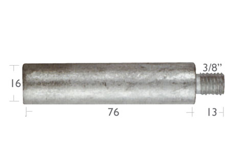 Cooling Anode Caterpillar (16x76mm)