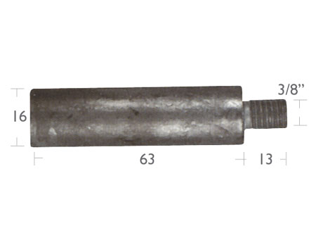 Cooling Anode Caterpillar (16x63mm)