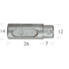 5127060_ Cooling anode for Engine Ford (10x26mm)