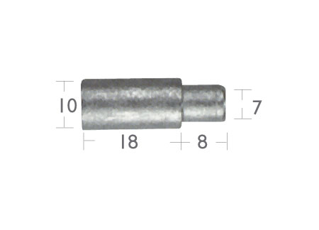 Anode with Head Plug Aifo-Fiat engine (10x18mm) 44/700 I/C