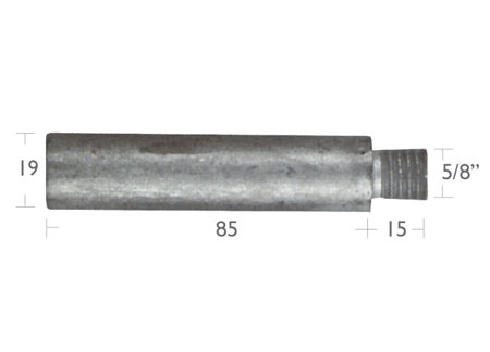 5127509_ Cooling anode with cap General Motors engine (19x85mm)