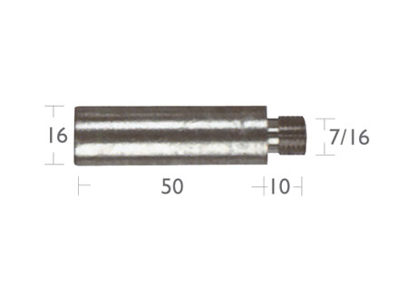 5127516_ Engine Anode Cummins with Brass cap (16x50mm)