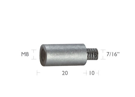 5127523_ Zinc Anode Volvo Penta 838928 with Brass Cap