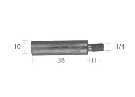 5127550_ Anode with cap Caterpillar Motors 10x38mm