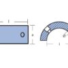 5169363_ Collar anode for Gori propellers 98 x 63mm