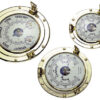 5807618_ Marine Barometer in a Polished Brass Porthole 180mm