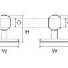 621035_ Handrail Supports Classic D35 End Chromed Brass