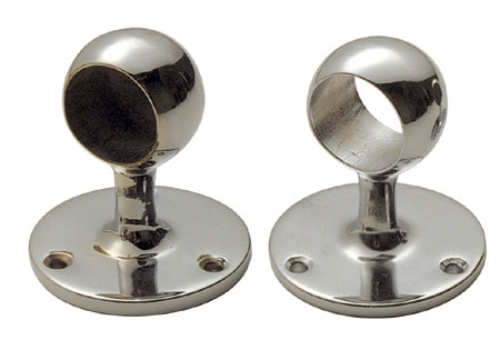 621135 Handrail Supports Classic D35 Center Chromed Brass
