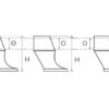 Handrail Supports New Line Right End D22 Stainless Steel