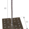 6567841_1 Harpoon Plate 50 x 50 x H70mm