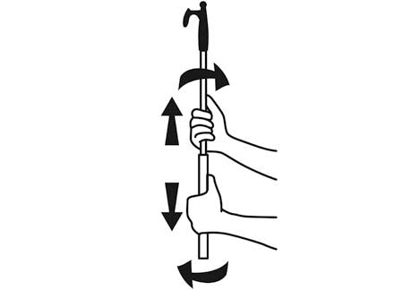 700524_ Bi-Telescoping Boat Hook 130-240cm Alu