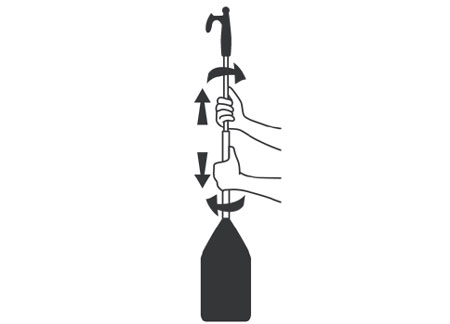 701420_ Aluminum Telescopic Oars 140 - 165cm With Mooring Hook