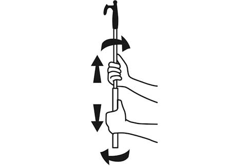 701520_ Telescopic Easy Boathook 120-200cm White