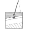 Black Fishing Rod Holder Flush Mount H250mm D40mm