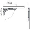 840033_ Table Support Roca Rako Foldable 300mm 40Kg